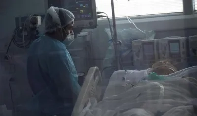 Un paciente con Covid-19 en un hospital de Chile. 