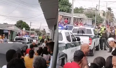 Lugar donde ocurrió la balacera. 