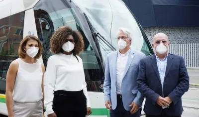 Presentación de los filtros en el tranvía.