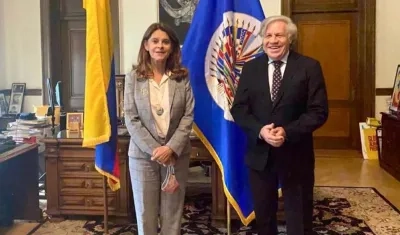 La Vicepresidenta y Canciller de Colombia, Marta Lucía Ramírez, se reunió con el secretario de la OEA, Luis Almagro.