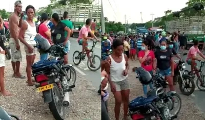Esta es la moto en la que se movilizaba la mujer y el hombre. 