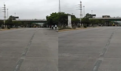 Imágenes del bloqueo.