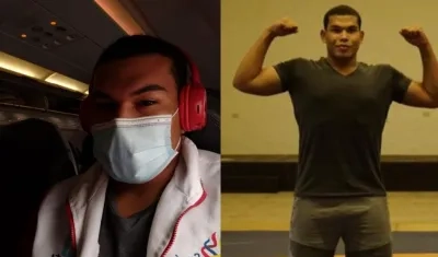 Kenett Martínez, luchador del Atlántico. 