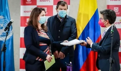 La Alcaldesa de Bogotá, Claudia López.