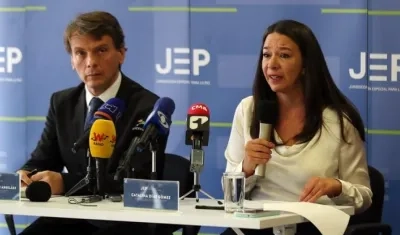 Magistrados Catalina Díaz y Gustavo Salazar.