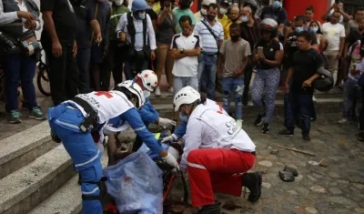 Homicidio en medio de protestas en Cali.