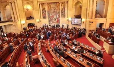 Sesión de la Cámara de Representantes.