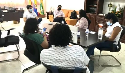 El Personero Miguel Angel Alzate reunido con representantes de la ONU y de organizaciones de DD.HH.