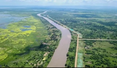 Un tramo del Canal del Dique.