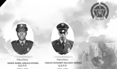 Los uniformados asesinados.