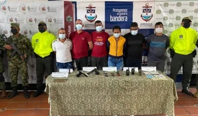 Los presuntos integrantes del 'Clan del Golfo'. 