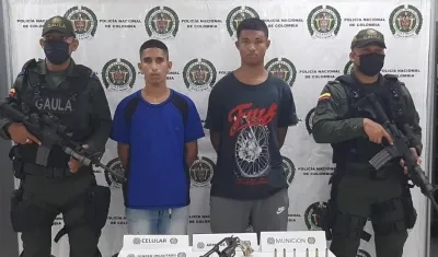 Los dos capturados fueron conducidos a la URI de la Fiscalía. 