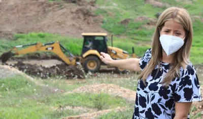 La gobernadora Elsa Noguera visitó la zona donde se ejecutan los trabajos.