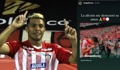 Teófilo Gutiérrez y su mensaje.