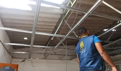 Techos afectados por lluvias en Barranquilla.