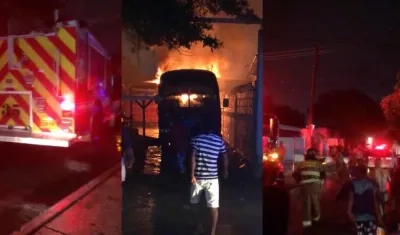 Imágenes del incendio.