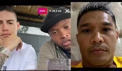 James Rodríguez, Juan Camilo Zúñiga y Teófilo Gutiérrez. 