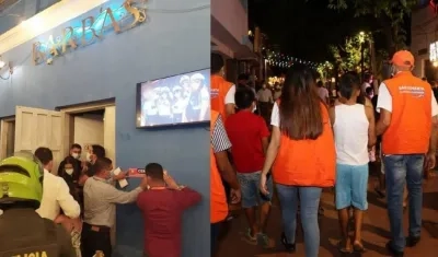 Los controles se realizan en el centro histórico de Santa Marta. 