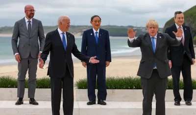 Joe Biden y Boris Johnson.