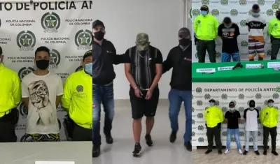 Los capturados por las autoridades vinculados presuntamente en masacres. 