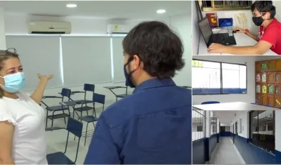 El Alcalde Pumarejo visita el Colegio Betania Norte, donde adelantaron reparaciones.