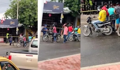 La Policía acordonó el área donde fue dejado el cuerpo de la víctima. 