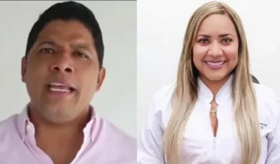 Alcalde Rummenigge Monsalve y gerente del Hospital de Malambo, Eimy Camargo Molina.