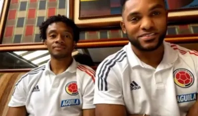 Juan Guillermo Cuadrado y Miguel Ángel Borja. 