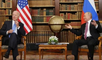 Joe Biden, presidente de Estados Unidos, y Vladímir Putin, presidente de Rusia.