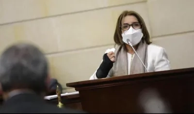 La Procuradora Margarita Cabello defendiendo la iniciativa.