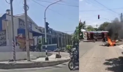 Lugar donde fueron capturados los presuntos ladrones. 