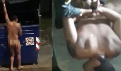 El hombre caminando desnudo por las calles de Santa Marta.