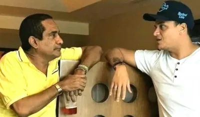 El Compositor Rafa Manjarréz y el contante Silvestre Dangond.