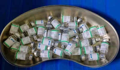 Recipientes vacíos luego de la aplicación de las diferentes dosis. 