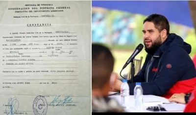 Registro civil de Nicolás Maduro, presidente de Venezuela.