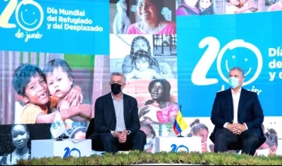 El Alto Comisionado de la ONU, Filippo Grandi, con el Presidente Iván Duque.