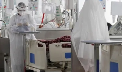 Una UCI de Covid-19 en Bogotá.