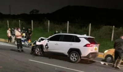 El vehículo implicado en el accidente. 