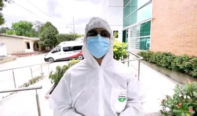 Yeverlin Arcón Iglesias, en plena actividad del 'Hospital en tú Casa'.