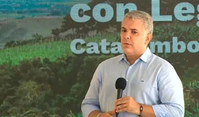 Iván Duque, presidente de Colombia en Sardinata.