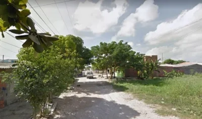 Calle 70, en el barrio Nuevo Horizonte de Soledad, donde ocurrió el crimen. 