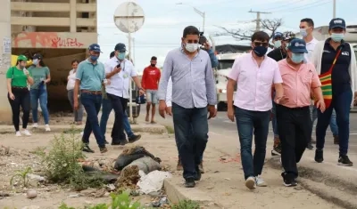 El alcalde Pumarejo en La Paz.