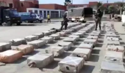 Parte del cargamento incautado.