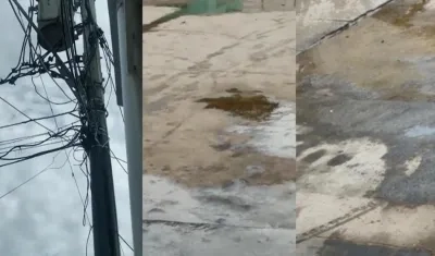 Transformador botando aceite en La chinita.