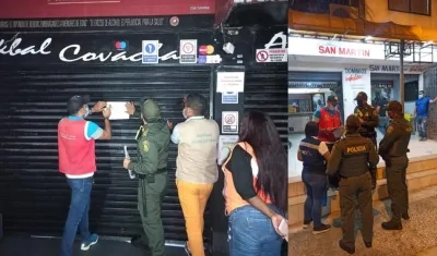 Establecimientos cerrados en Cartagena.