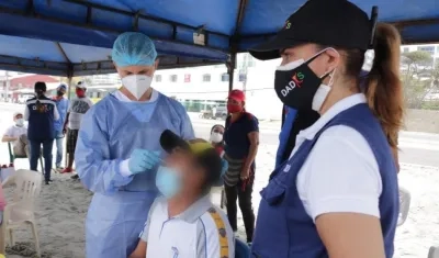 Sigue el testeo en Cartagena buscando casos de Covid-19.