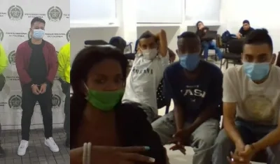 Los capturados en Cali.