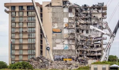 Parte del edificio Champlain Towers South.