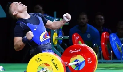 Luis Javier Mosquera, uno de los pesistas clasificados a Tokio. 