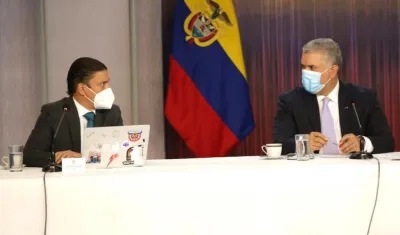 El Ministro Tito Crissien y el Presidente Iván Duque.